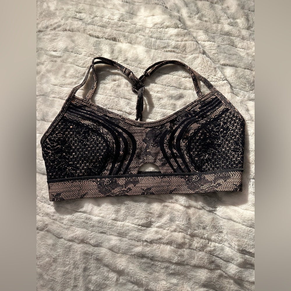 Savage X Fenty Nude and Lace Design Sports Bra